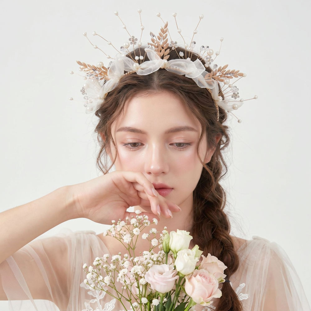 Beauty & Makeup Katia Di Paola - Linda tiara de flores em tecido