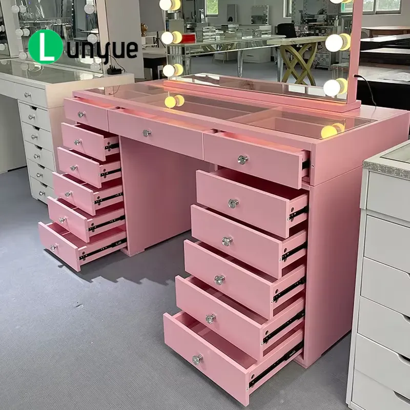 Mesa de Maquiagem de Madeira R - Beauty Makeup Vanity Set avaliação e preço