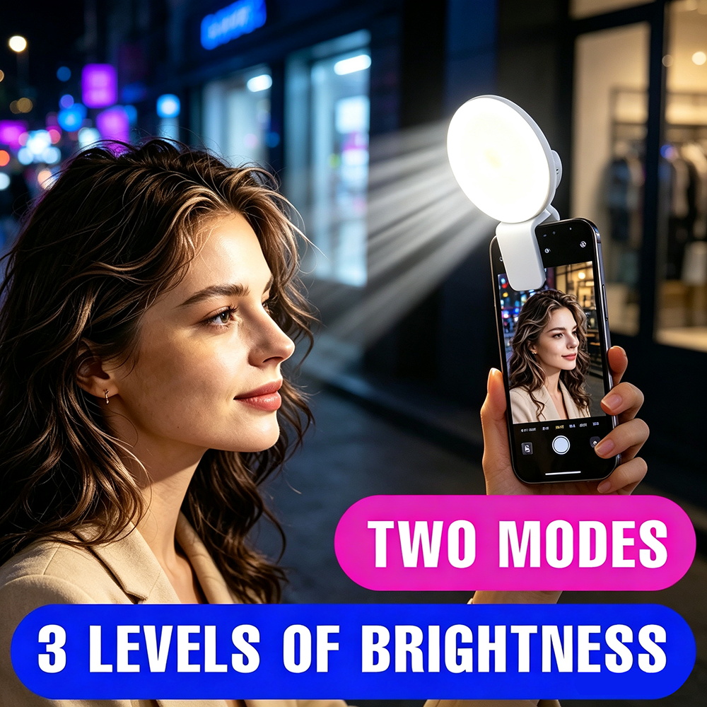 Luz de selfie portátil com cli - Beauty No Makeup avaliação e preço